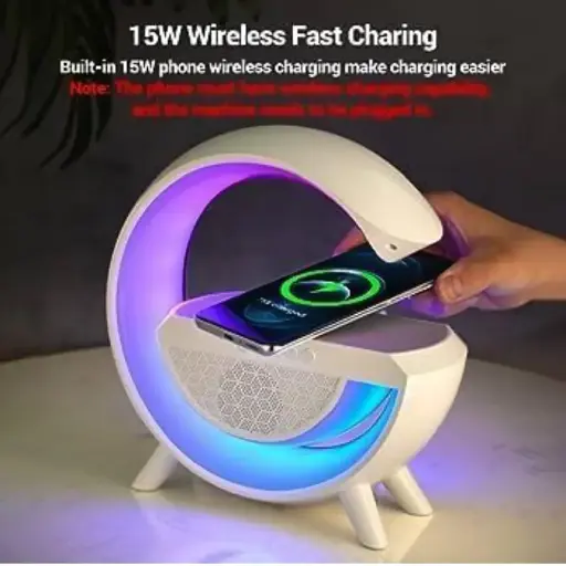 3 in 1 Speaker Lamp With Wireless Charging Feature